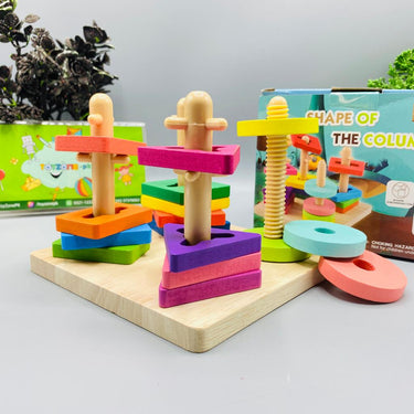 16pcs shape sorter wooden puzzle
